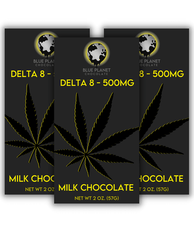 Delta 8 Milk Chocolate Bars 500mg - Three Pack