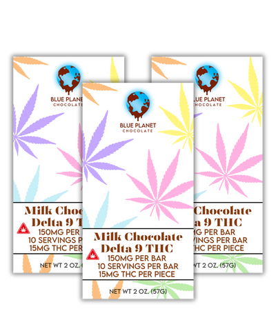 Delta 9 150mg Bar - Milk Chocolate - 3 Pack