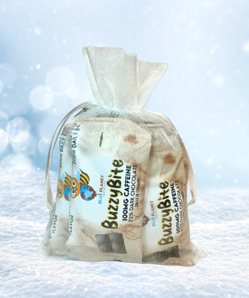 Holiday Gift Bag - Buzzy Bite 72% Dark Chocolate