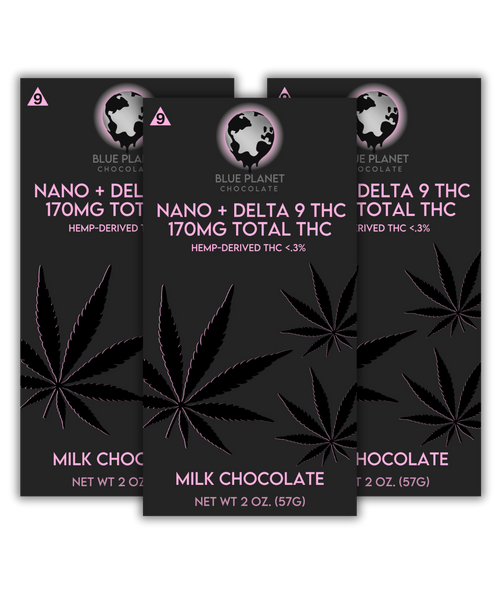 Nano + Delta 9 Chocolate Bar - 3 Pack