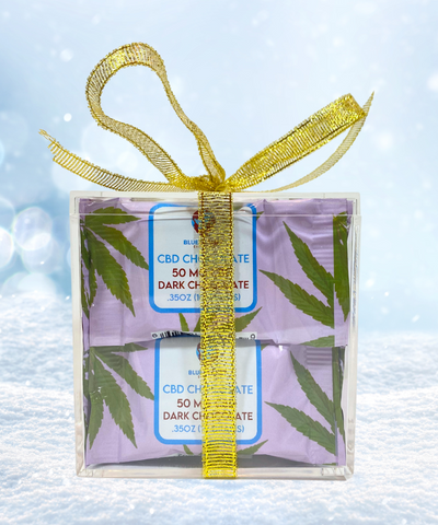 Holiday Gift Box CBD 50mg Chocolate Squares - 8 Pack