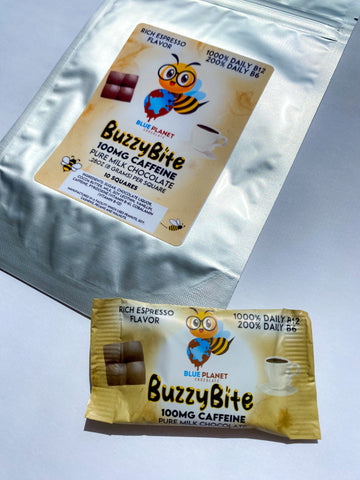 Buzzy Bite Caffeine Squares - 10 Squares