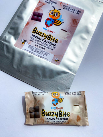 Buzzy Bite Caffeine Squares - 10 Squares