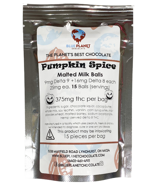 Pumpkin Spice Malted Milk Balls - Delta 9 + Delta 8