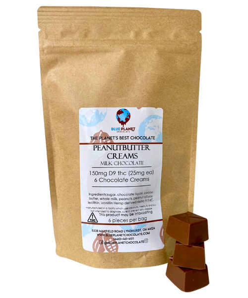 Peanut Butter Creams Milk Chocolate – 25mg Delta 9 THC