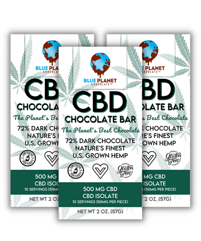 500mg CBD Chocolate Bar - 3 Pack