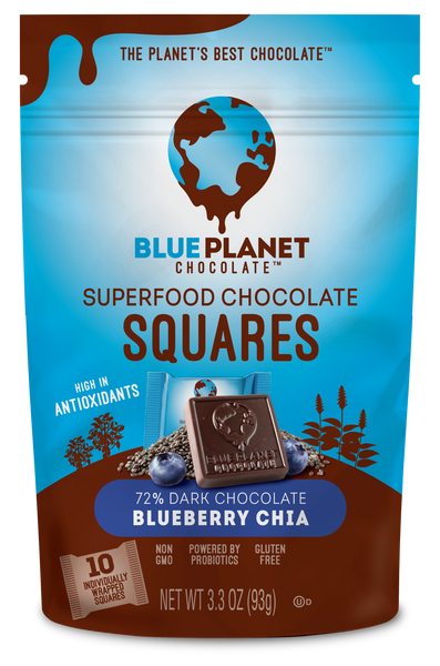 Superfood Chocolate Squares - Blueberry Chia