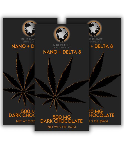 Delta 8 Nano Dark Chocolate 500mg - Three Pack