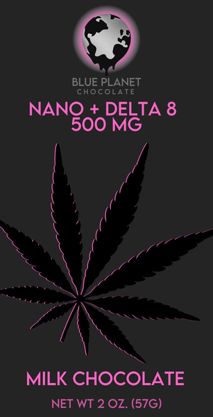 Delta 8 Nano Milk Chocolate Bar 500mg