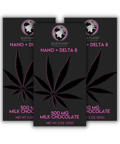 Delta 8 Nano Milk Chocolate Bar 500mg - 3 Pack
